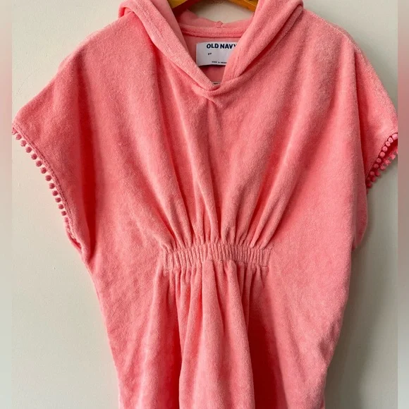 Old Navy Coral Pink Hooded Terry Cover-Up - Picture 3 of 5